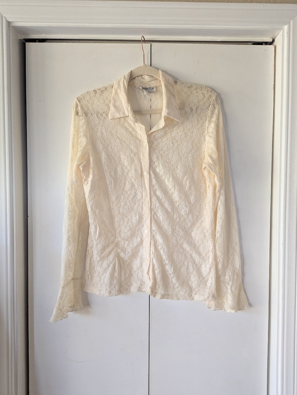 Vintage Lace Button Up Blouse